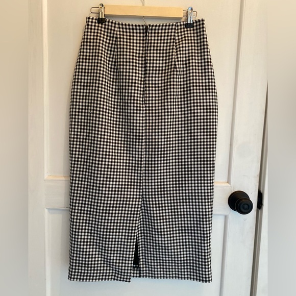 Vintage NYCC Black and White Gingham Pencil Skirt - Picture 2 of 4